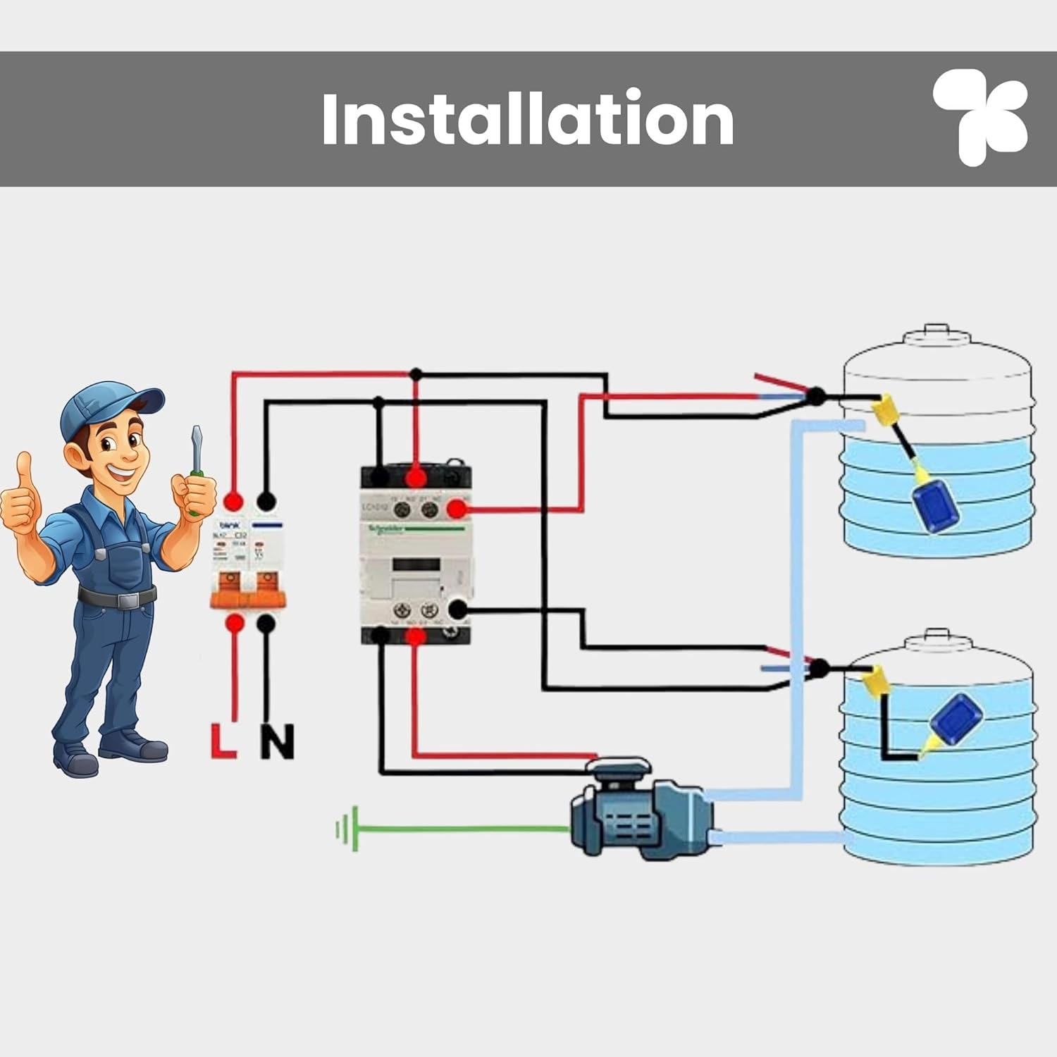 Automatic Water Level Controller Float Switch for Water Tank