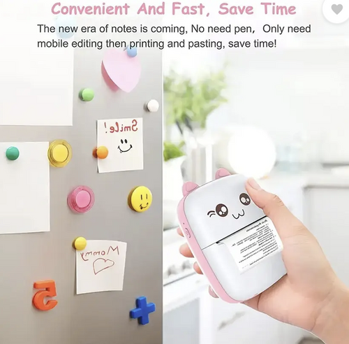 Bekaboo Mini Thermal Pocket Printer, Ink-free Mobile Office, Print Labels, Pictures Black & White Thermal Print